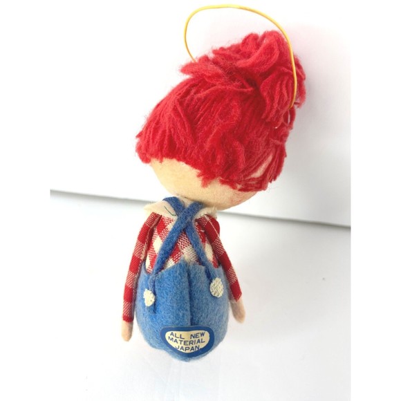 Vintage 1973 Raggedy Andy The Bobbs Merrill Co Christmas Ornament Made in Japan - Picture 3 of 6